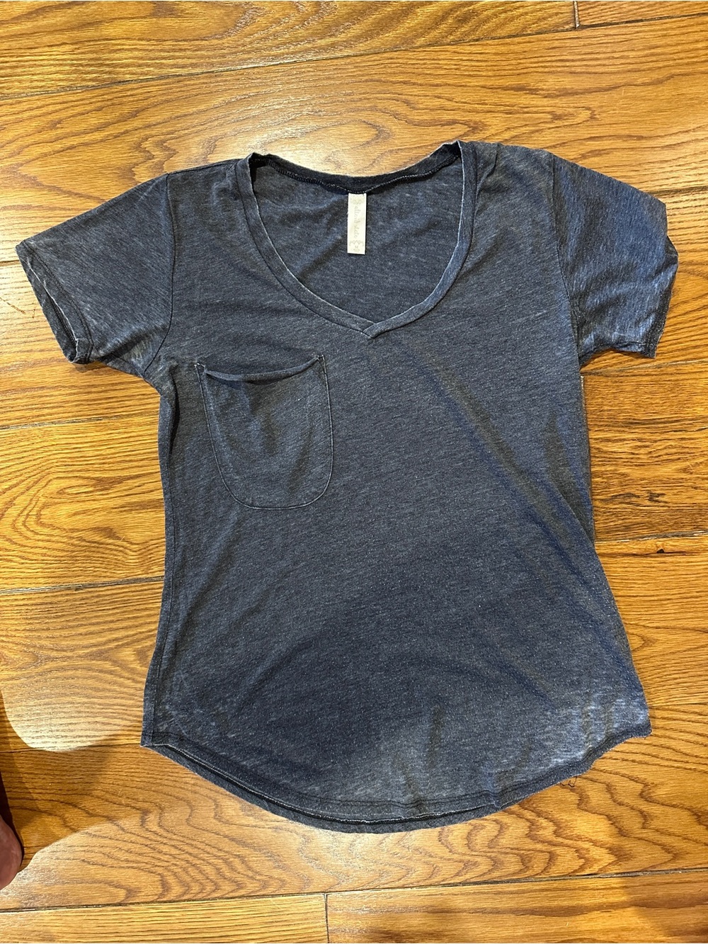 Altar'd State Charcoal V-Neck Pocket Tee